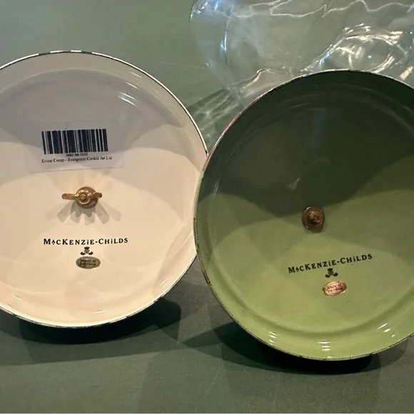 Mackenzie-Child’s cookie Glass Jar with Floral and Christmas lids - Picture 5 of 5